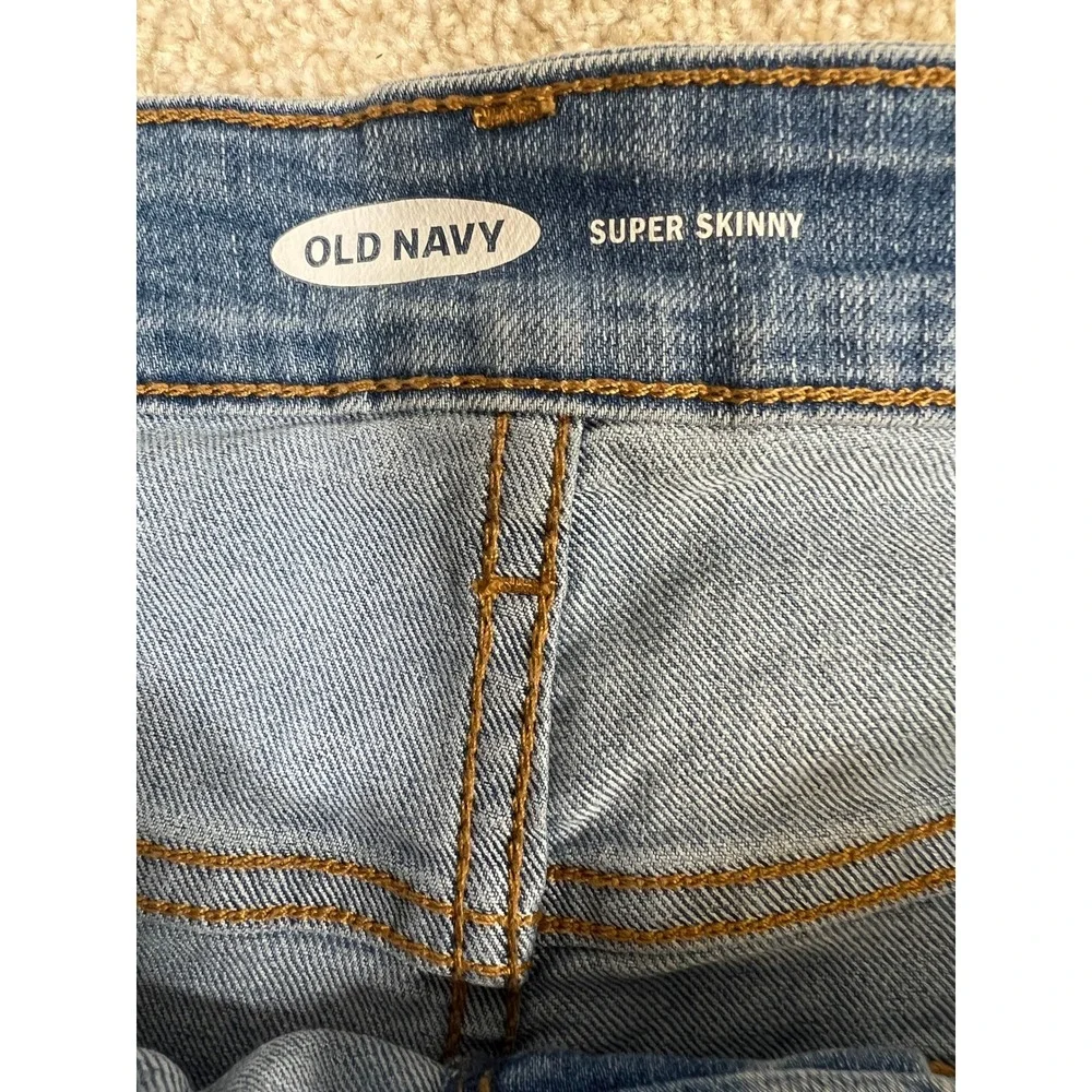 Old Navy Super Skinny Jeans Medium Wash Denim Women's Size 16‎